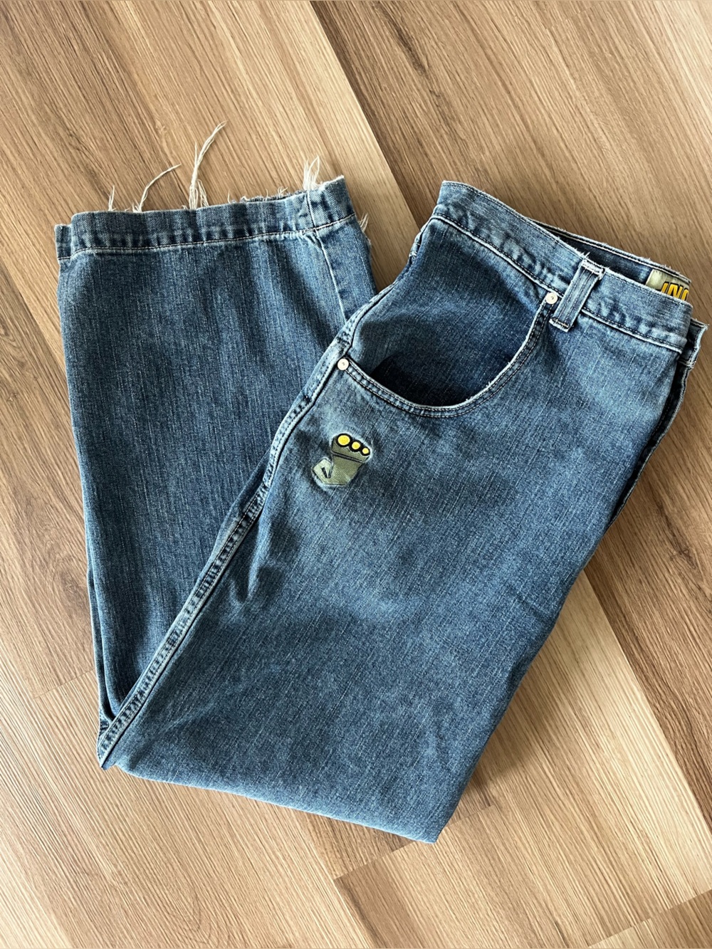 Vintage Style JNCO Pipes 23” Baggy Wide Leg Jeans 40x32 Skater Y2K